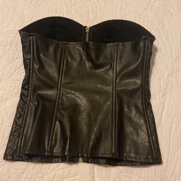 Faux leather zipper corset from Charlotte Russe size Small - Picture 2 of 3